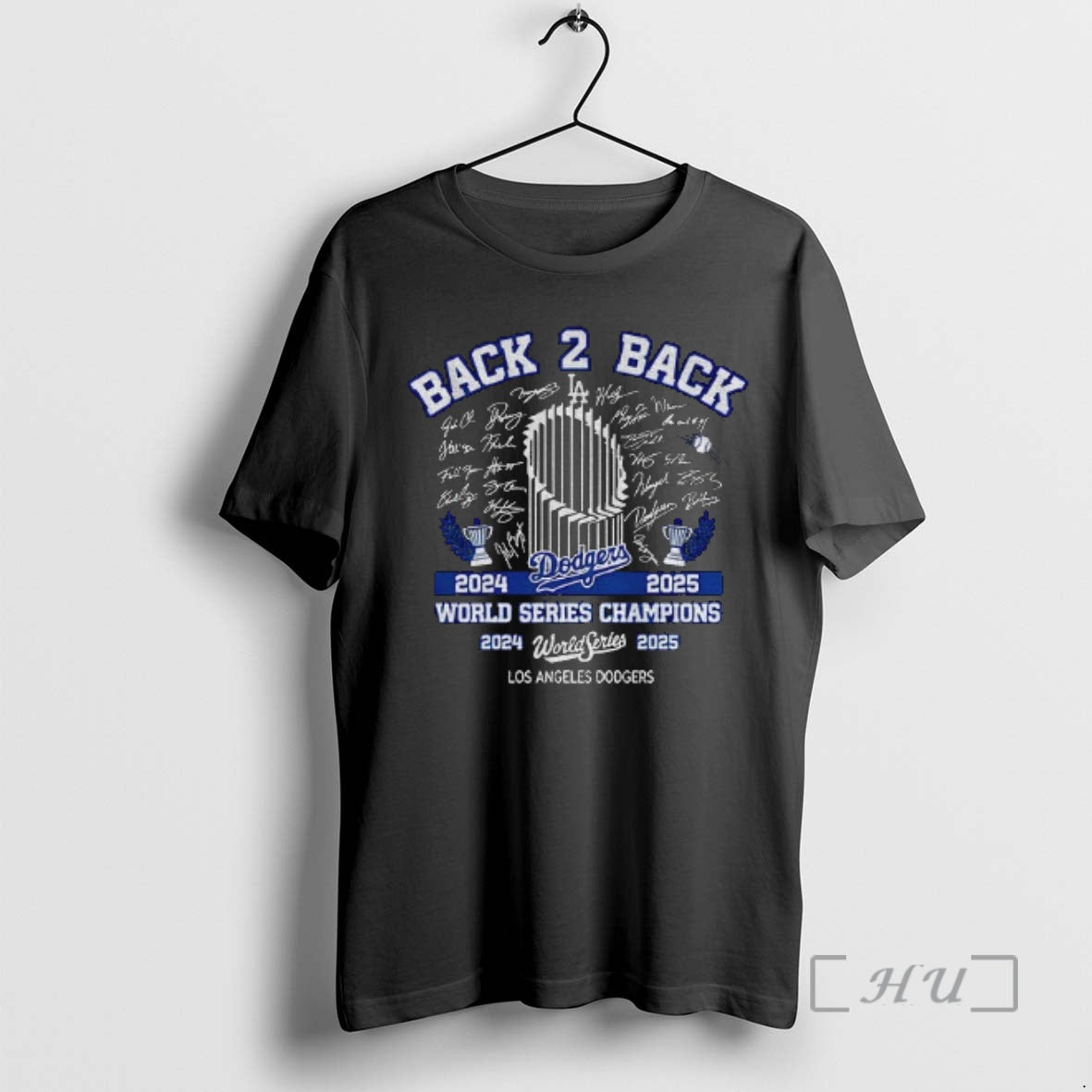 Officials Back 2 Back World Series Champions 2024 2025 Dodgers Baseball Signature Premium T Shirts