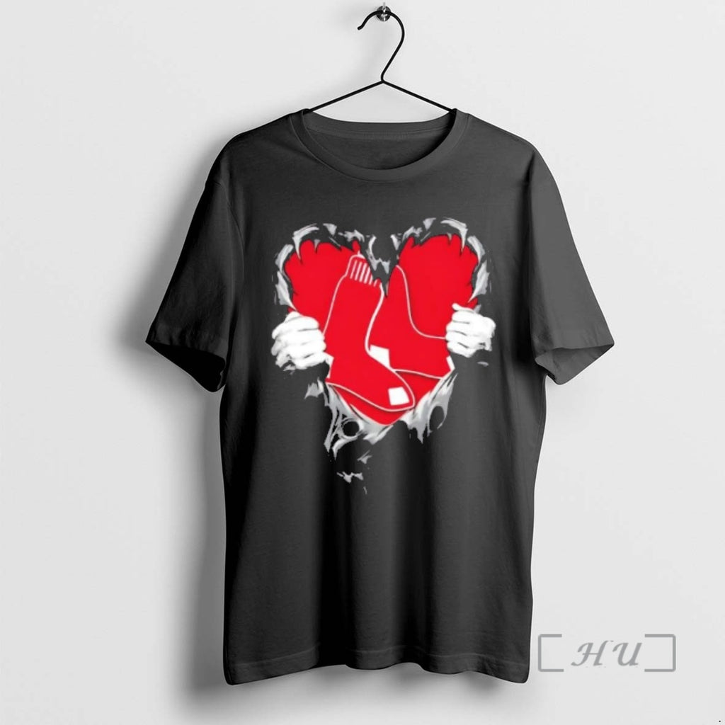 Officials Boston Red Sox Rip The Chest Forever In My Heart Premium T Shirts Sweater