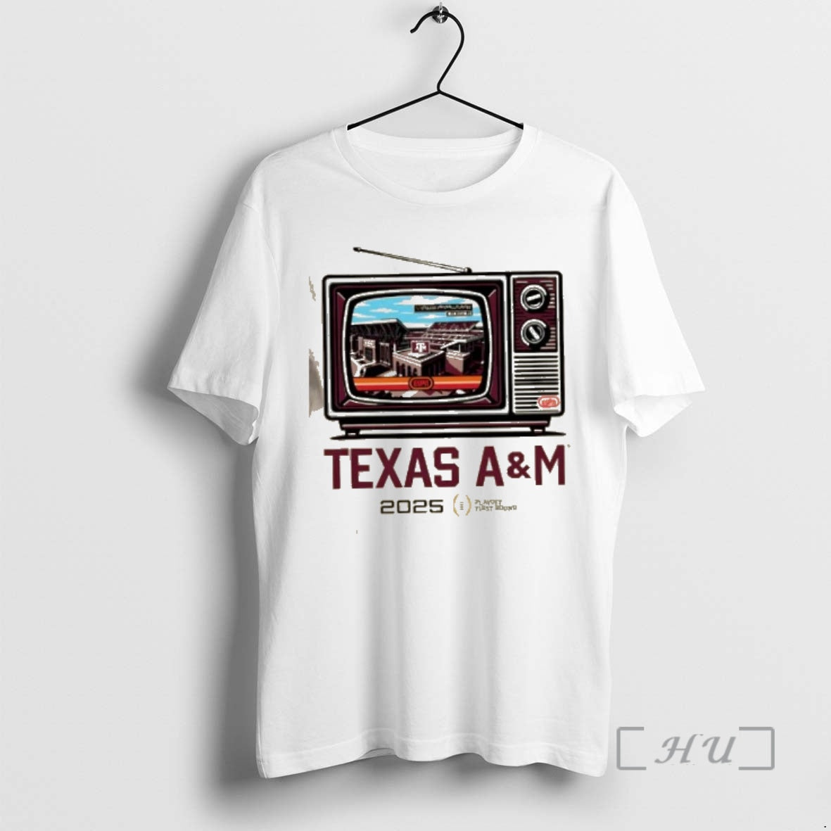 Officials Cfp Playoff First Round 25 26 Texas Am Aggies Tv Stadium Premium T Shirts