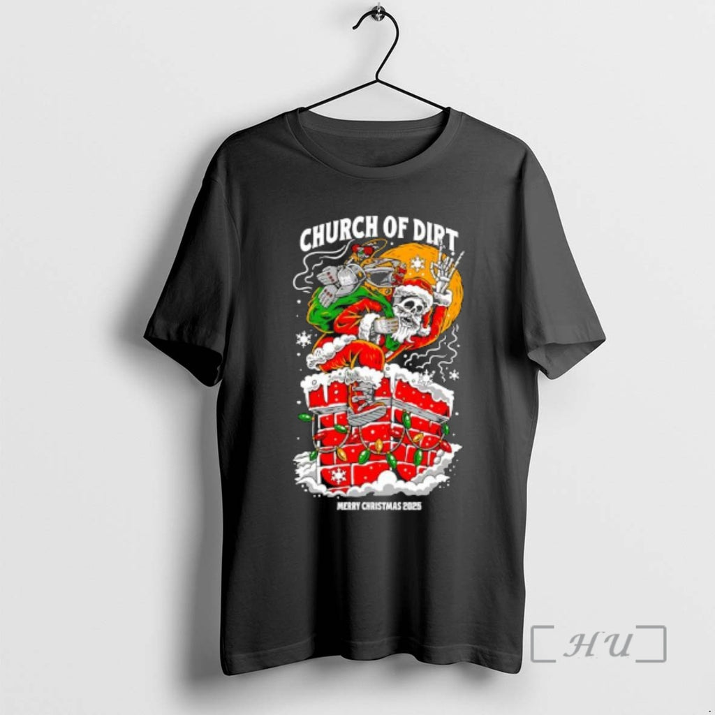 Officials Church Of Dirt Skeletal Santa Claus Merry Christmas 2025
