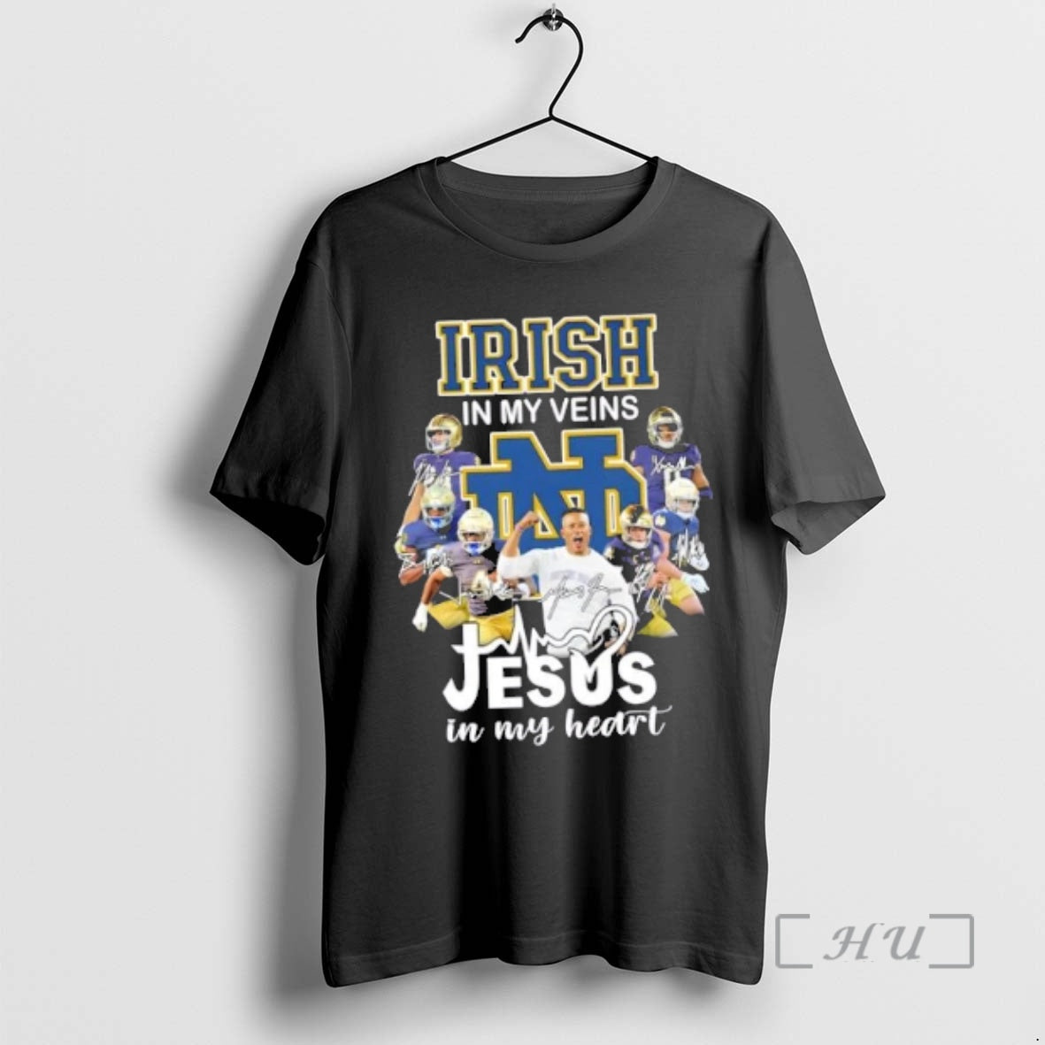 Officials Coach Marcus Freeman And Players Notre Dame Fighting Irish In My Veins Jesus In