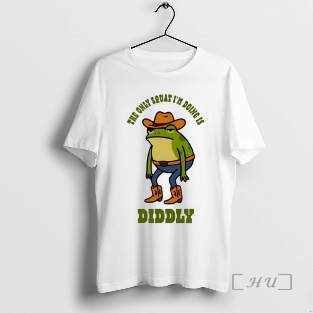 Officials Diddly Squat Frog The Only Squat Im Doing Is Diddly Premium T Shirts Sweater