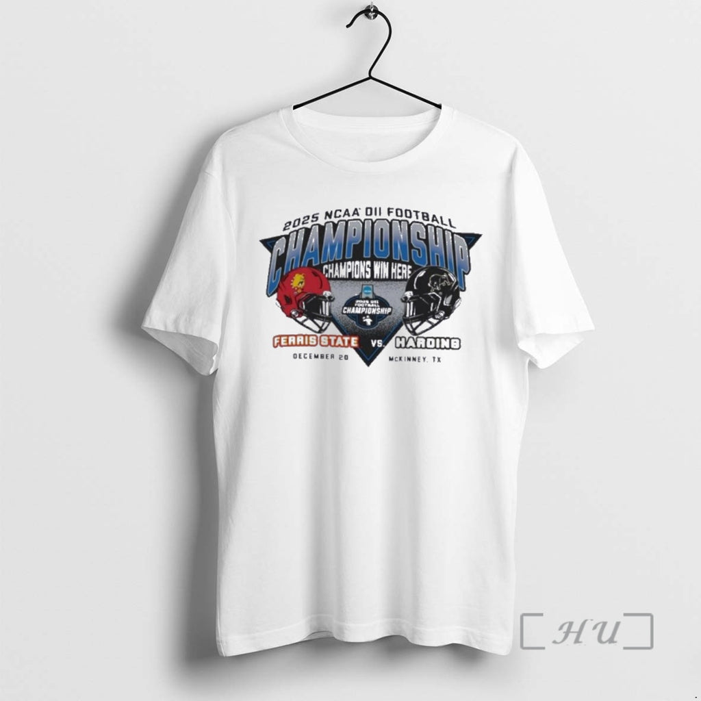 Officials Ferris State Vs Harding Football Head To Head Ncaa Dii Championship Premium T Shirts