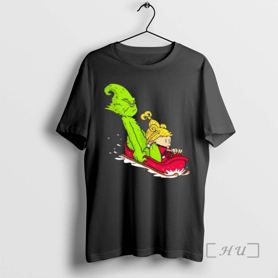 Officials Grinch And Cindy Lou Who In The Style Of Calvin And Hobbes Sleigh Daescent