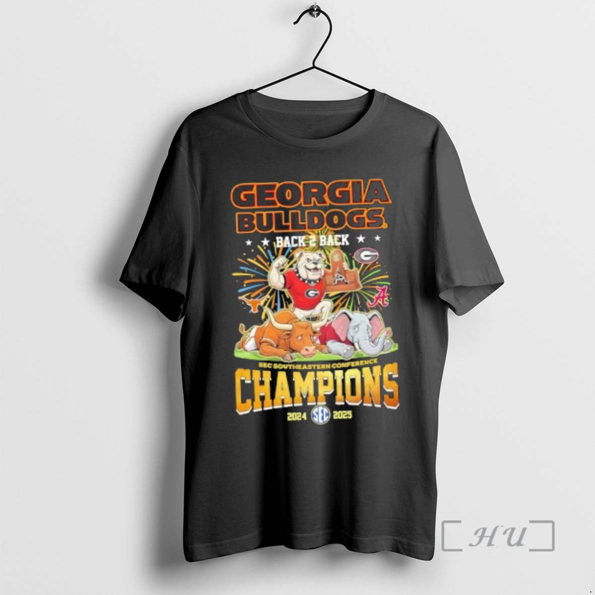Officials Mascots Georgia Bulldogs Back 2 Back Sec Southeastern Conference Champions 2024 2025 Premium