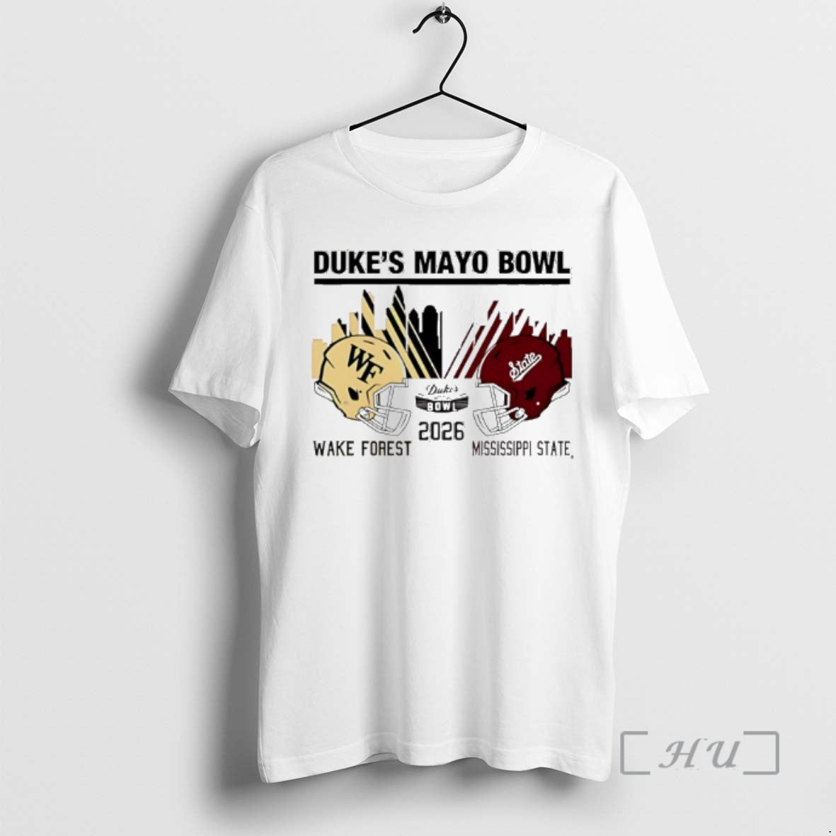 Officials Mississippi State Vs Wake Forest 2026 Dukes Mayo Bowl Match Up Premium T Shirts