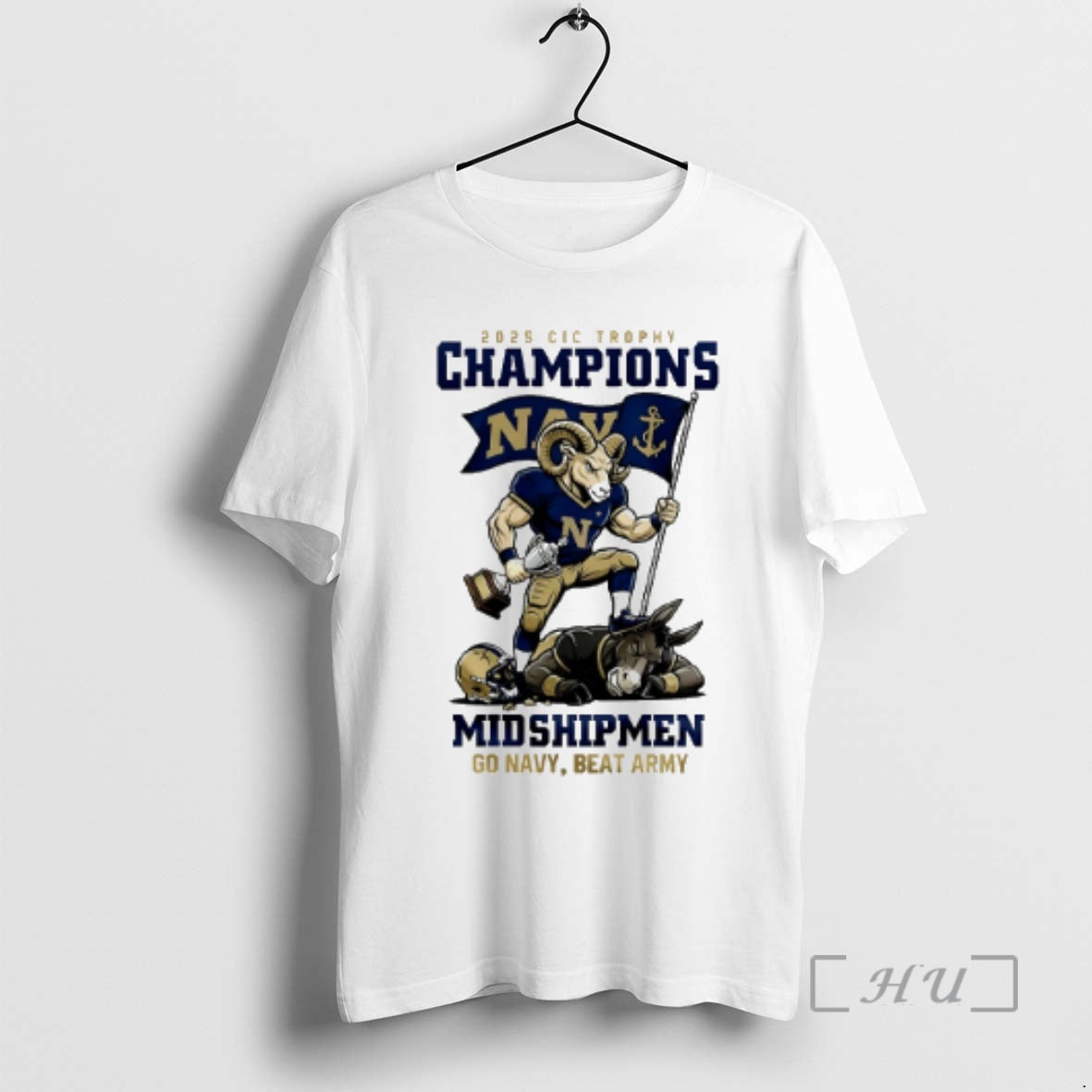 Officials Navy Midshipmen 2025 Cic Trophy Champions Go Nay Beat Army Premium T Shirts Sweater