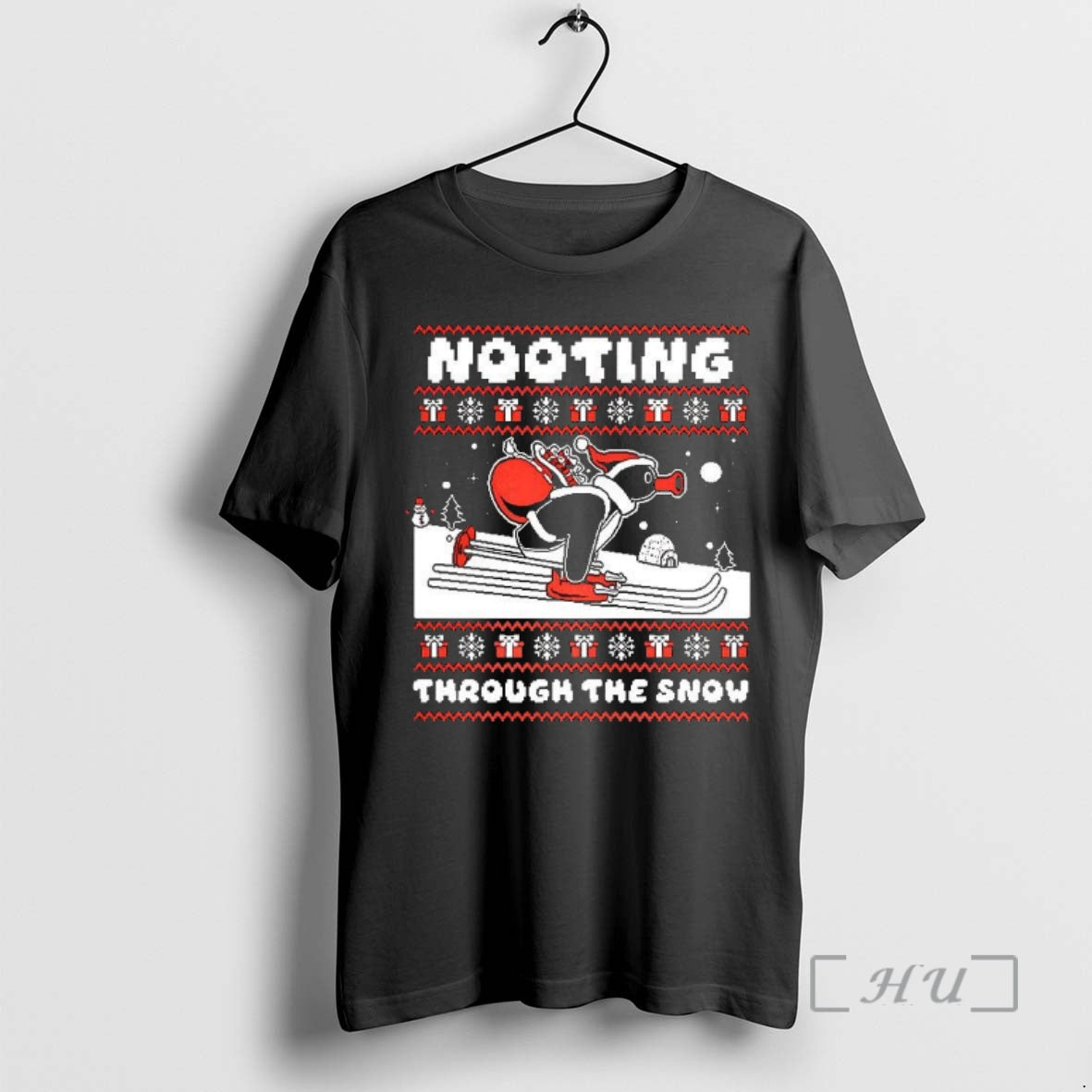 Officials Nooting Through The Snow Pingu Skiing Ugly Christmas