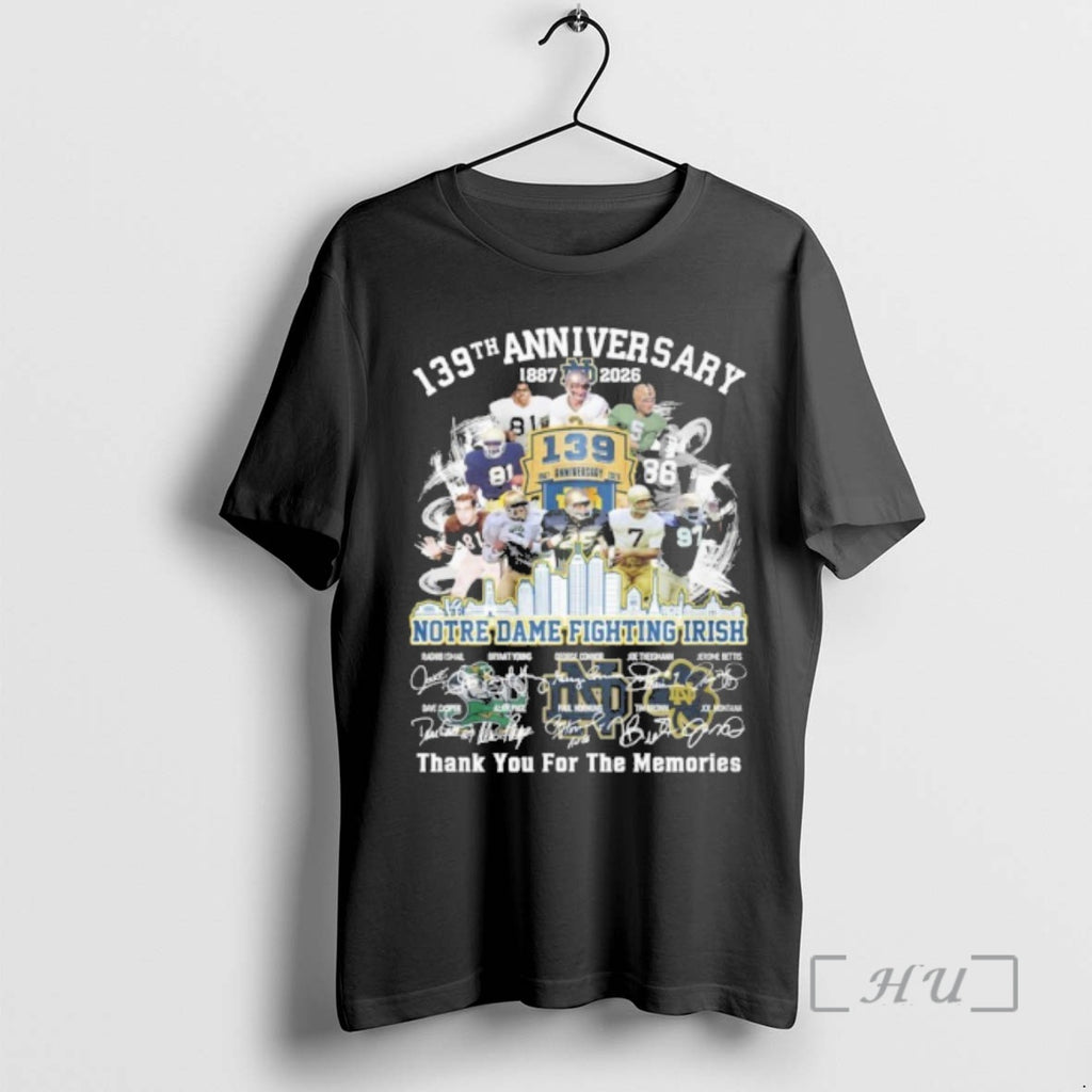 Officials Notre Dame Fighting Irish Team Legend 139th Anniversary 1887 2026 Premium T Shirts Sweater