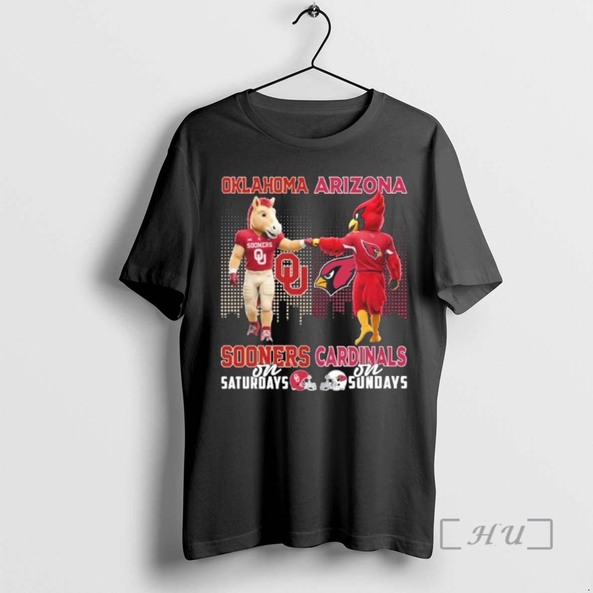 Officials Oklahoma Sooners And Arizona Cardinals Mascot On Saturdays And On Sundays Premium T Shirts
