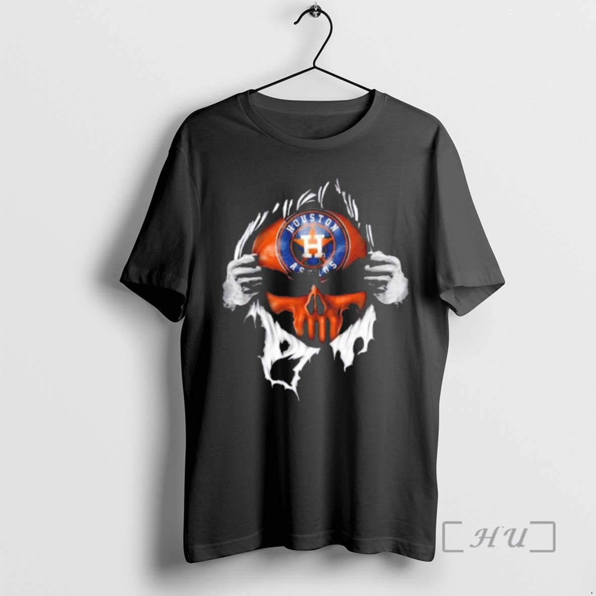 Officials Ripped From The Chest Skull Deep Houston Astros Till The Grave Premium T Shirts