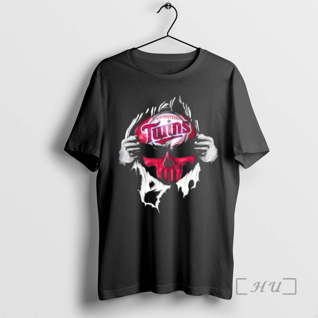 Officials Ripped From The Chest Skull Deep Minnesota Twins Till The Grave Premium T Shirts
