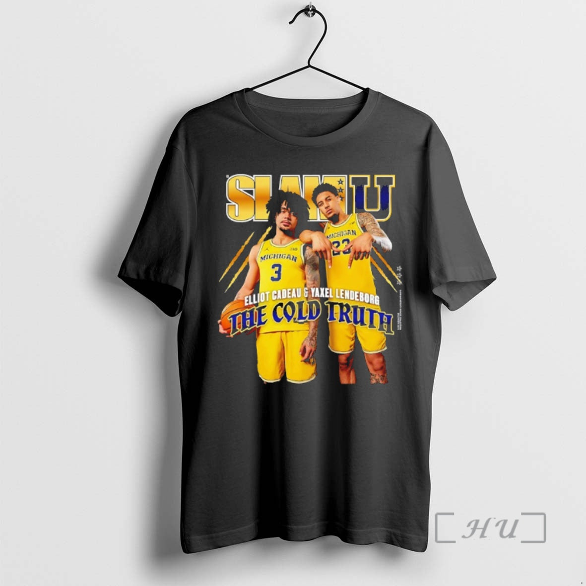 Officials Slamu Michigan Wolverines Yaxel Lendeborg And Elliot Cadeau The Cold Truth Premium T Shirts