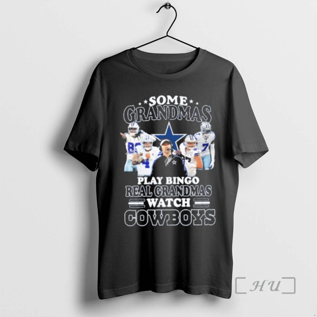 Officials Some Grandmas Team Player Play Bingo Real Grandmas Watch Cowboys Premium T Shirts Sweater