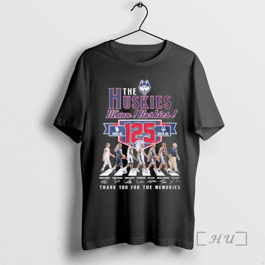 Officials The Uconn Huskies Mens Basketball Abbey Road 125th Anniversary 1901 2026 Premium T Shirts