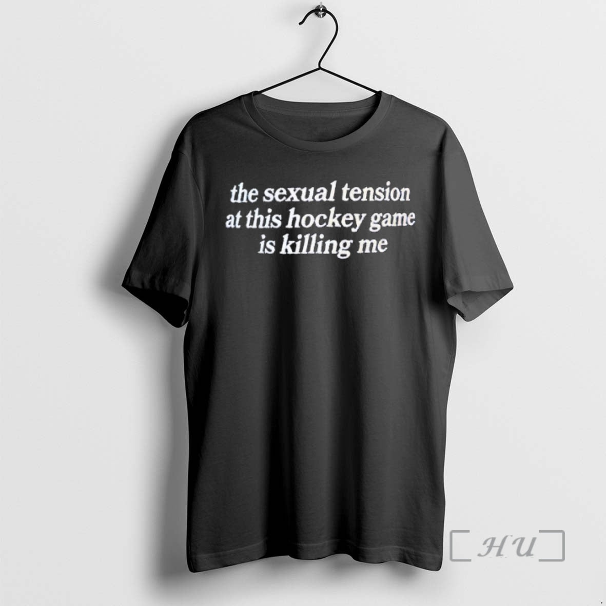 Officials The Sexual Tension At This Hockey Game Is Killing Me Text Premium T Shirts