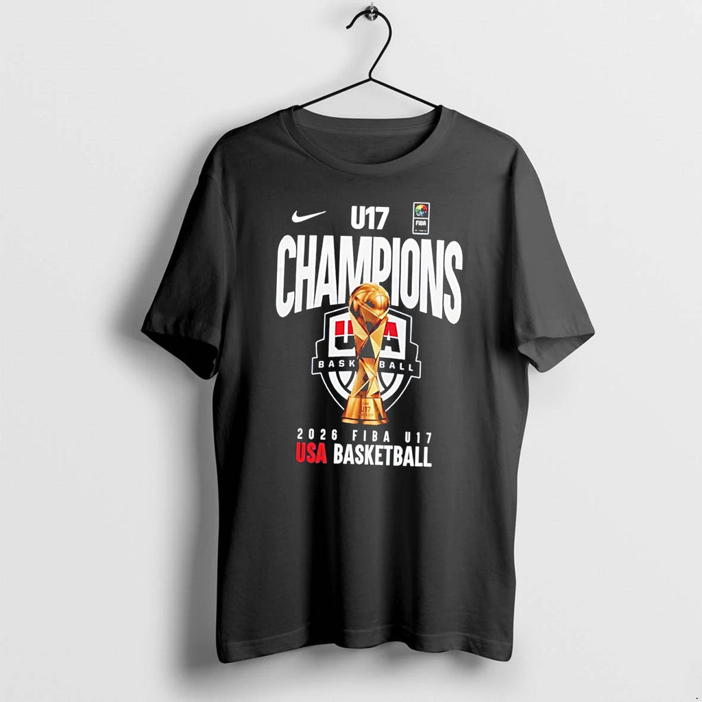 Officials Usa Basketball U17 2026 World Champions Trophy Tee Premium T Shirt