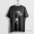 Officials Utah Mammoth X 75th Anniversary Of Peanuts Cartoon Double Sided Graphic Premium T Shirts