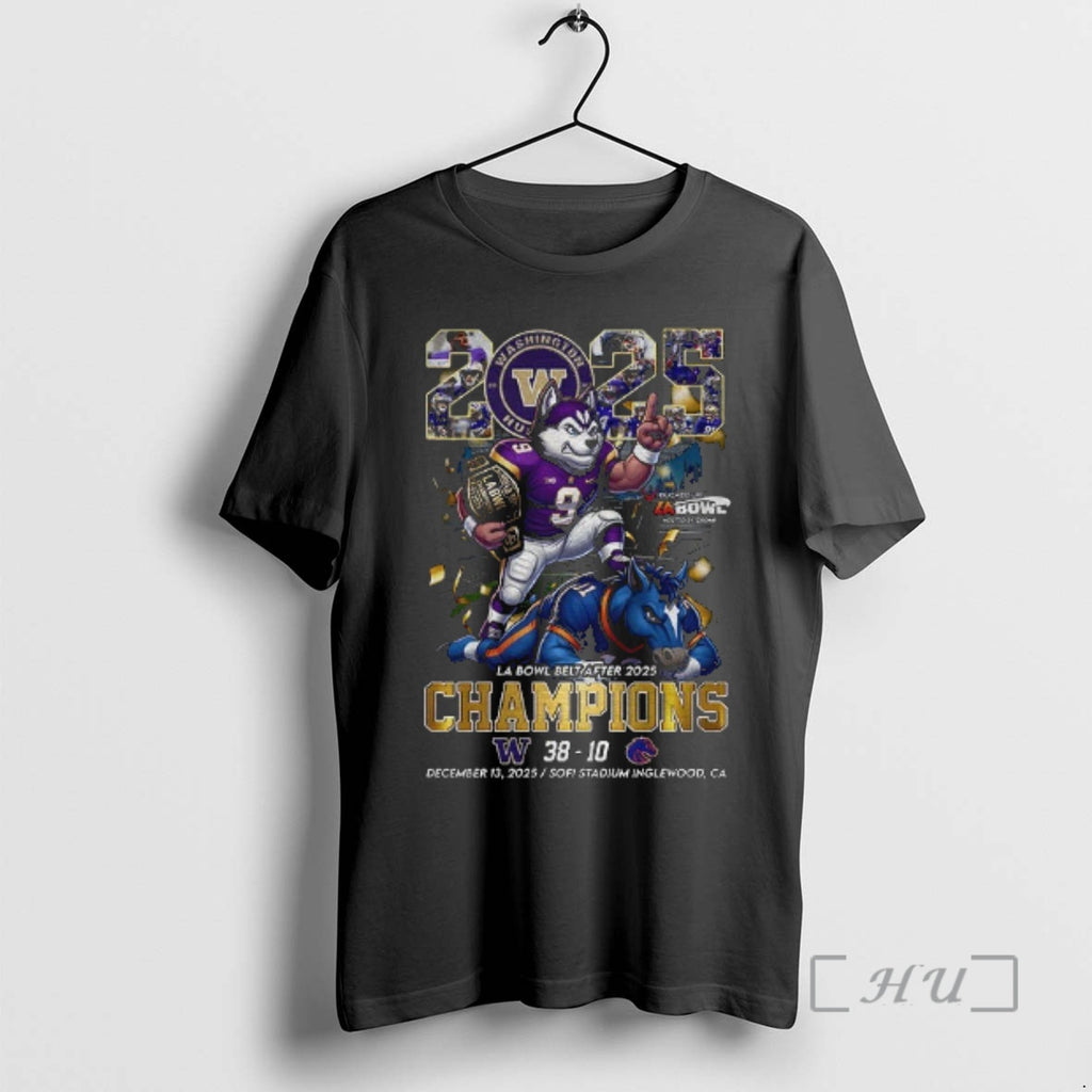 Officials Washington Huskies Beat Boise State Broncos La Bowl Belt After 2025 Champions Premium