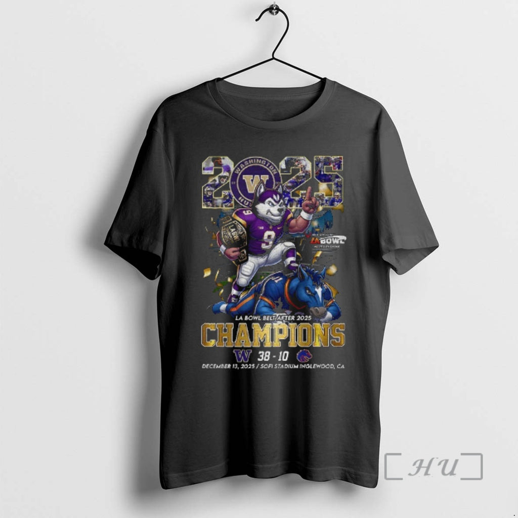 Officials Washington Huskies Vs Boise State Broncos 38 10 2025 La Bowl Belt After Champions