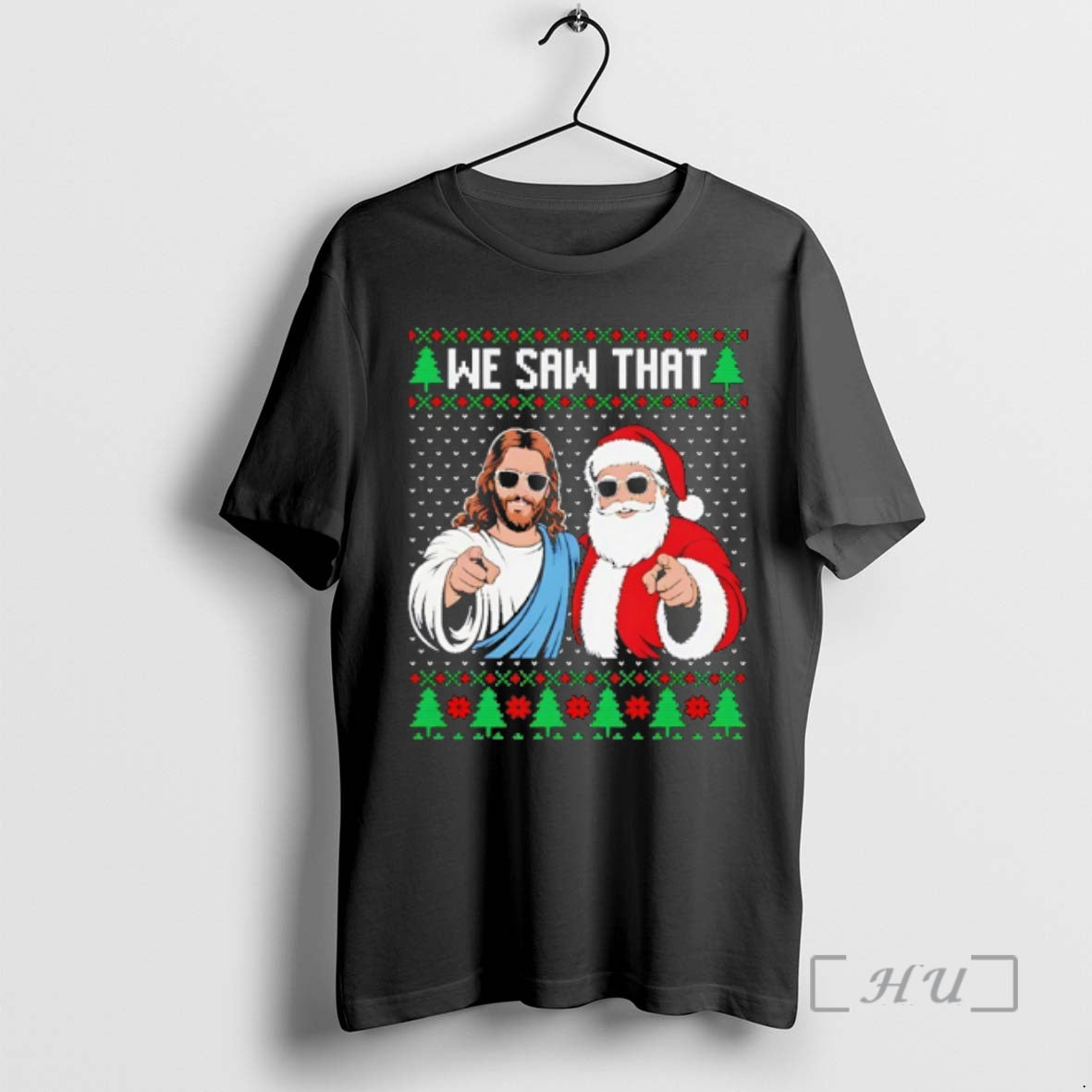 Officials We Saw That Jesus And Santa Claus Ugly Christmas
