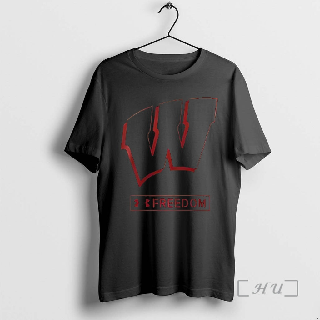 Officials Wisconsin Badgers Coach Luke Fickell X Charlie Kirk Freedom Double Sided Graphic Premium