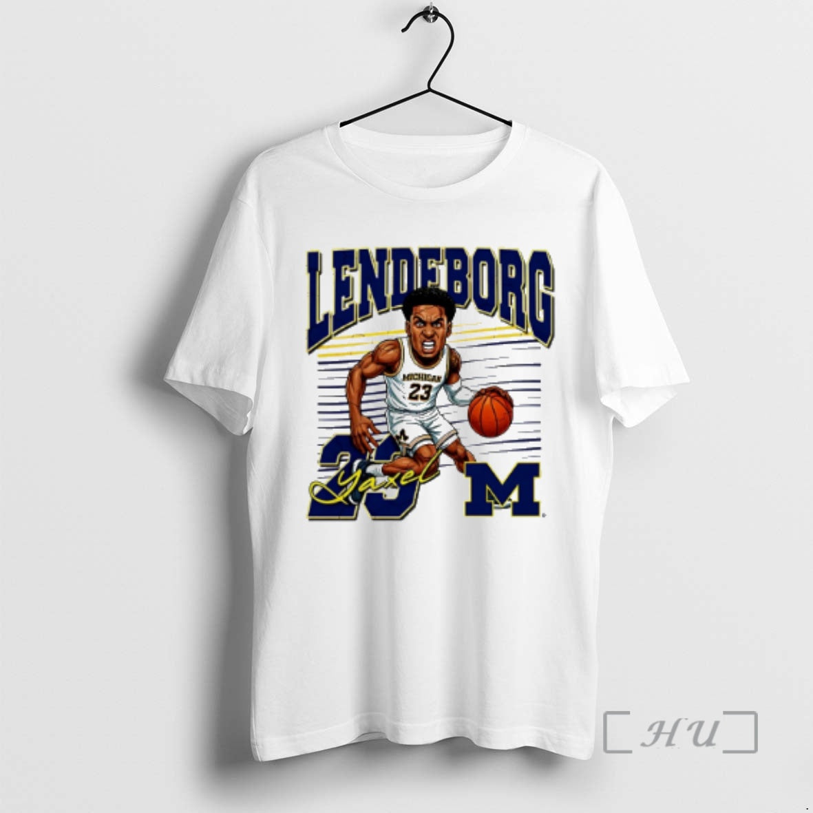 Officials Yaxel Lendeborg Michigan Basketball Caricature
