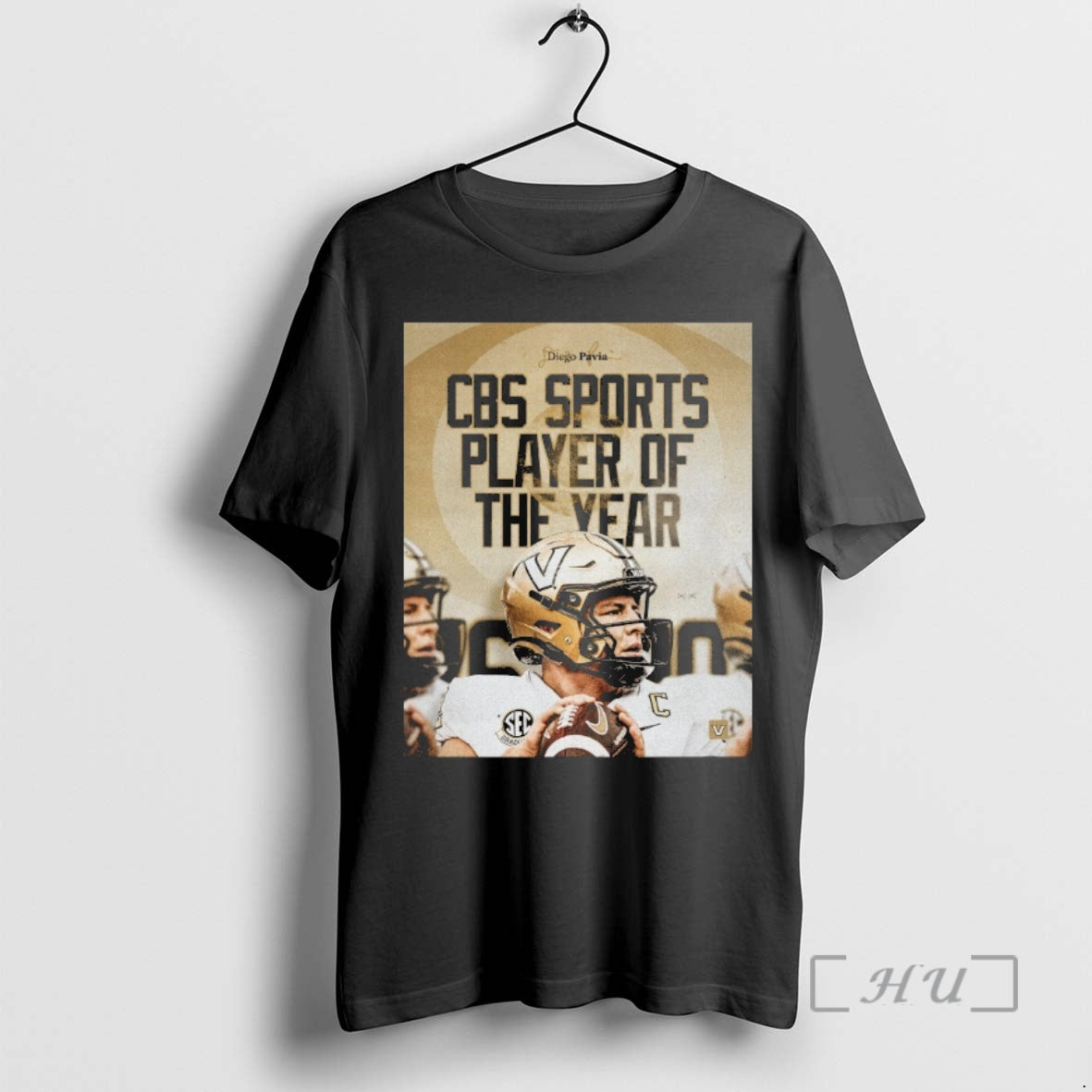 Officials Vanderbilt Commodores Diego Pavia 2025 Cbs Sports Player Of The Year Premium T Shirts