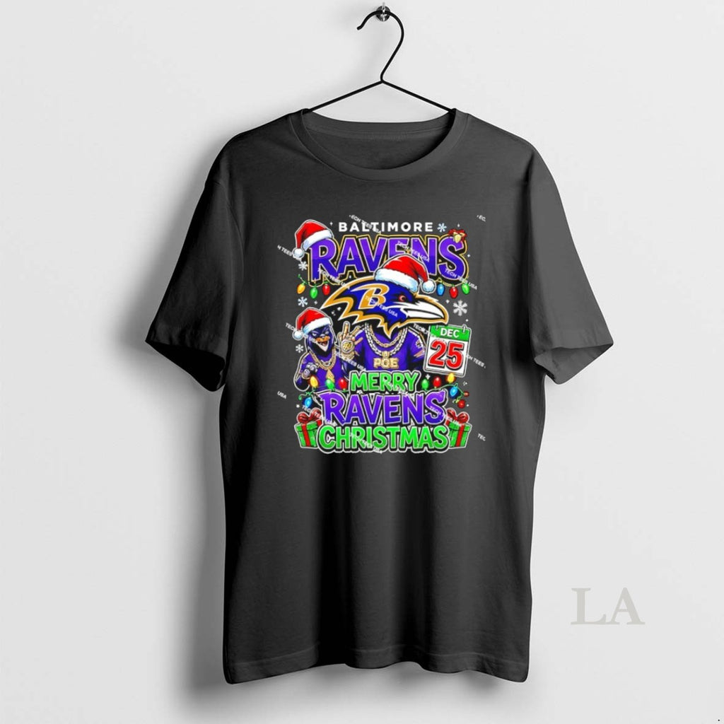 Original Baltimore Ravens Football Merry Christmas Holiday