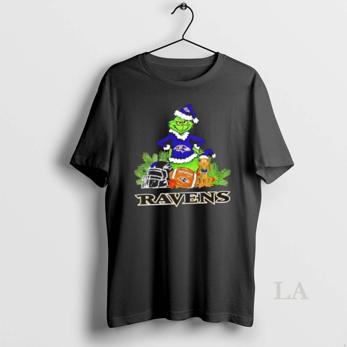 Original Baltimore Ravens Football X Grinch Merry Christmas Graphic