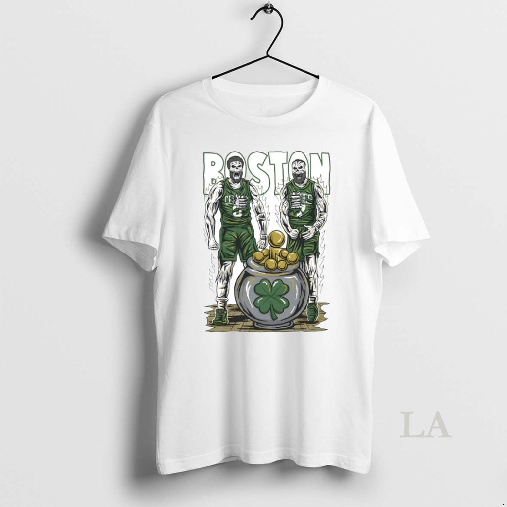 Original Boston Celtics Basketball Where Champions Live Pots Of Gold Skeleton Players Circle
