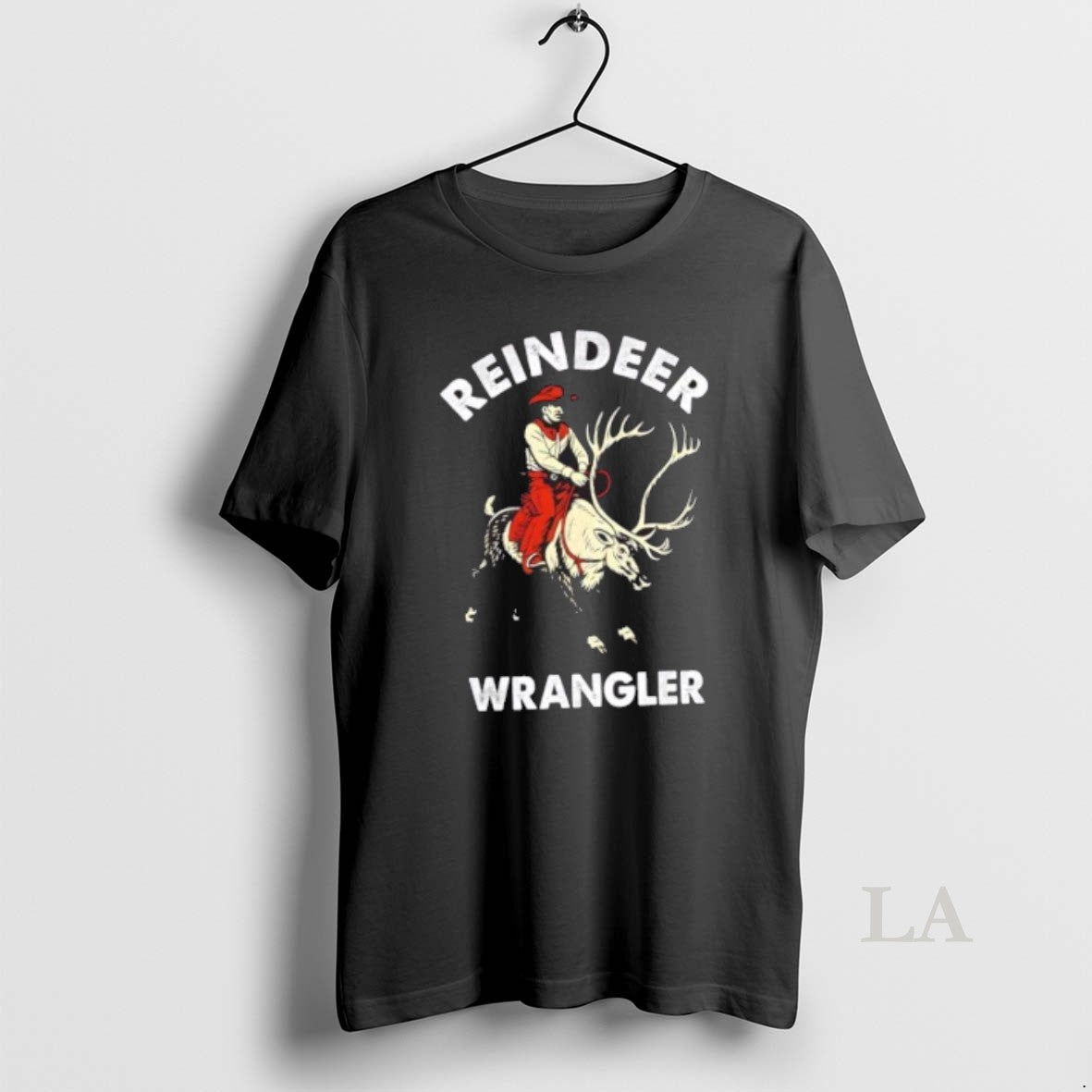 Original Christmas Riding A Reindeer Cowboy Cowgirl