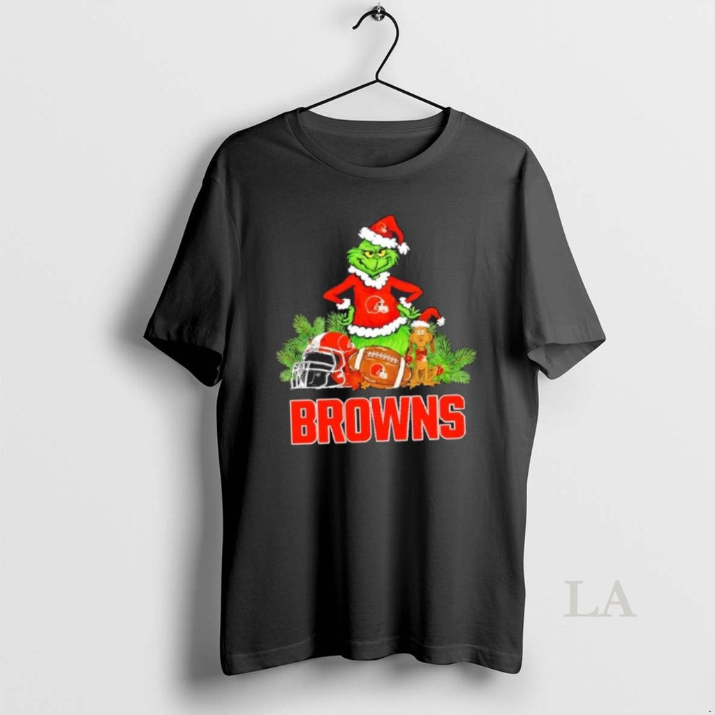Original Cleveland Browns Football X Grinch Merry Christmas Graphic