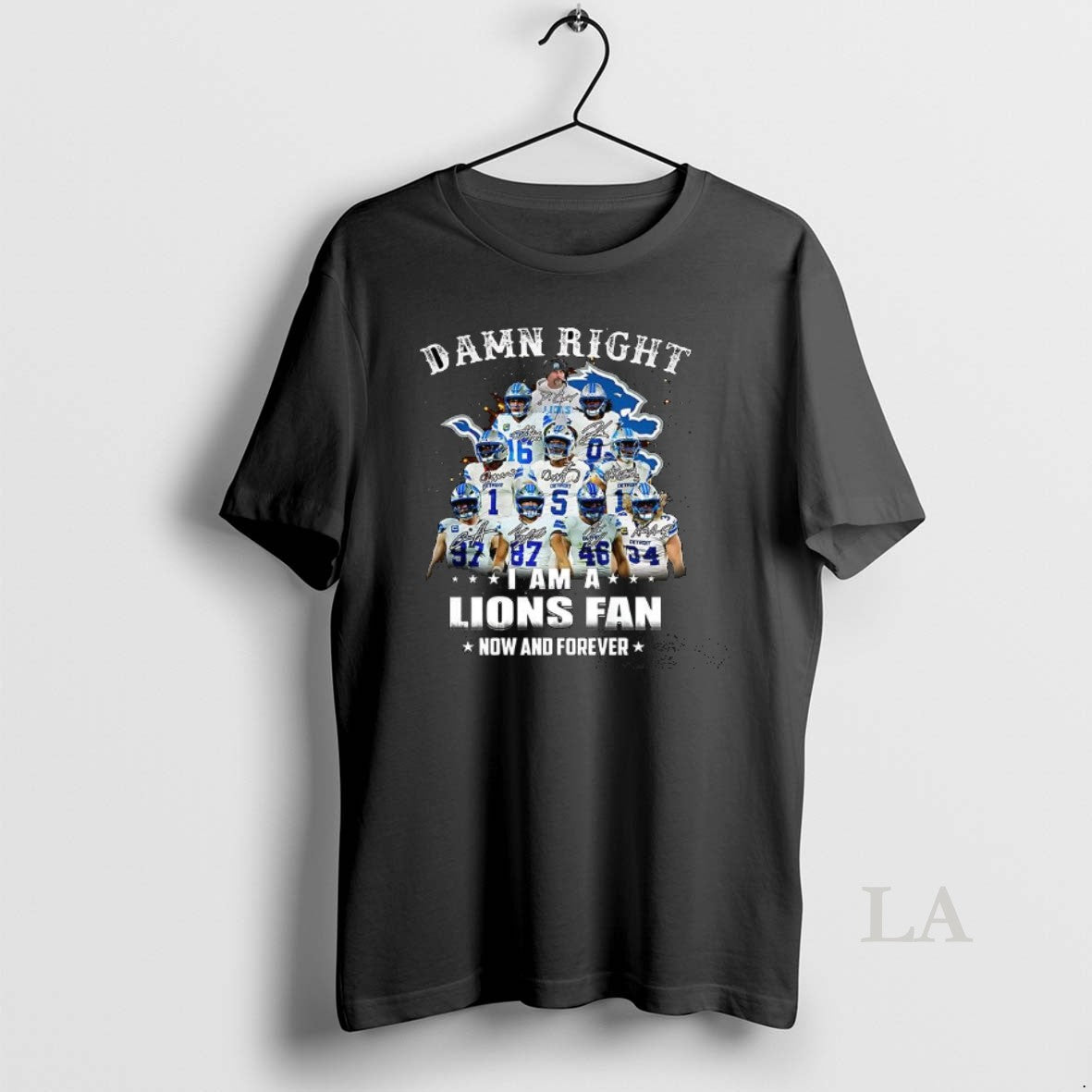 Original Damn Right I Am A Detroit Lions Fan Now And Forever Signature
