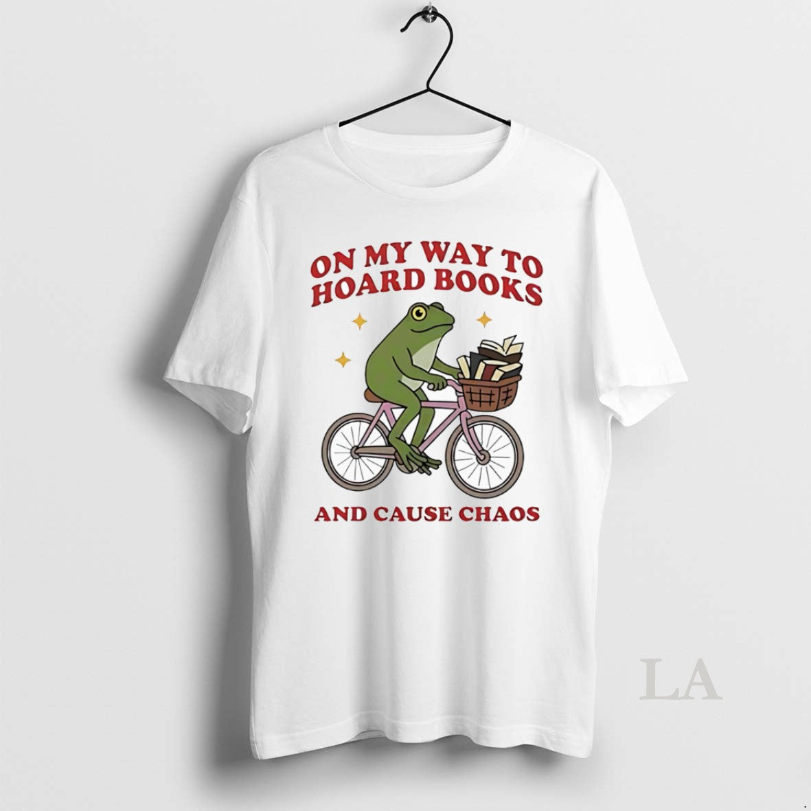 Original Frog Riding Bicycle On Way To Hoard Books And Cause Chaos