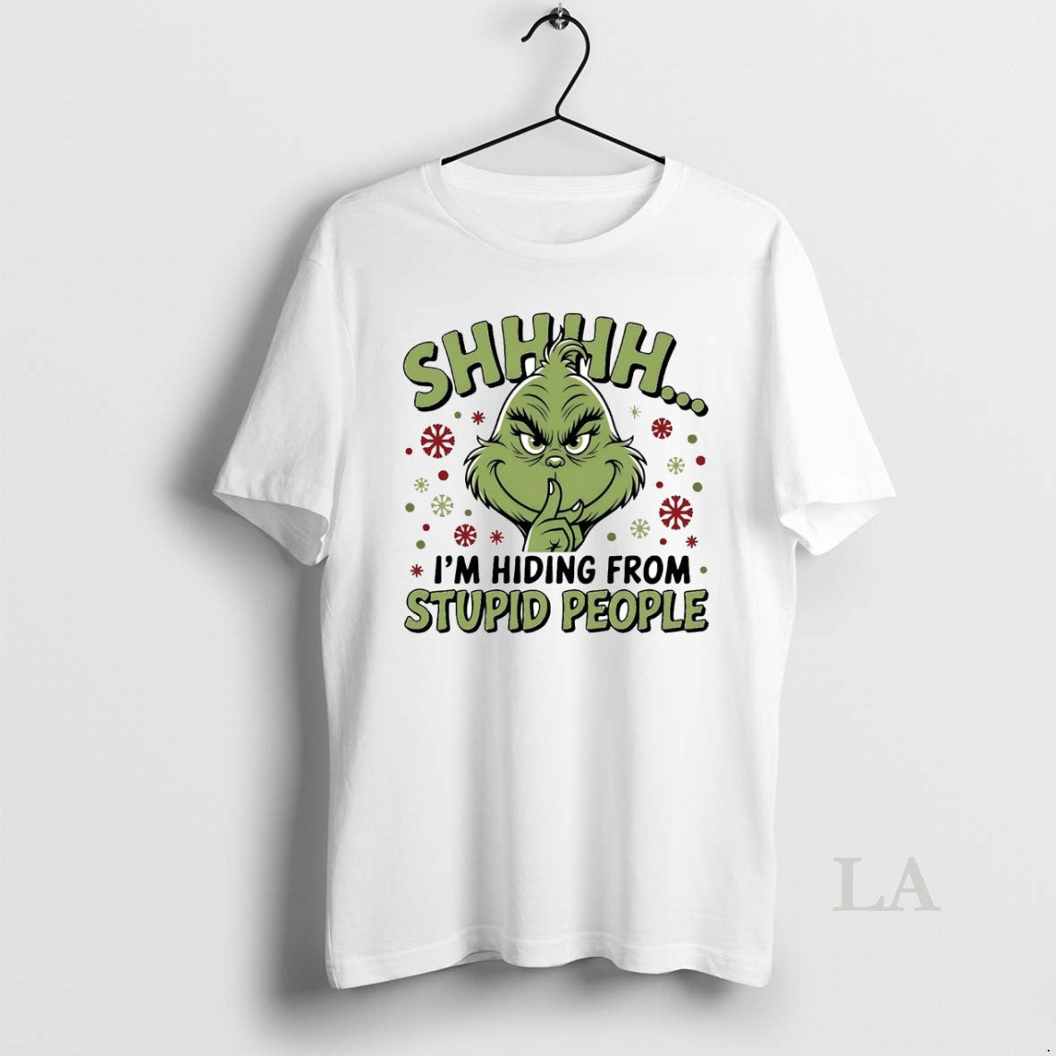 Original Grinch Shhh Im Hiding From Stupid People Christmas