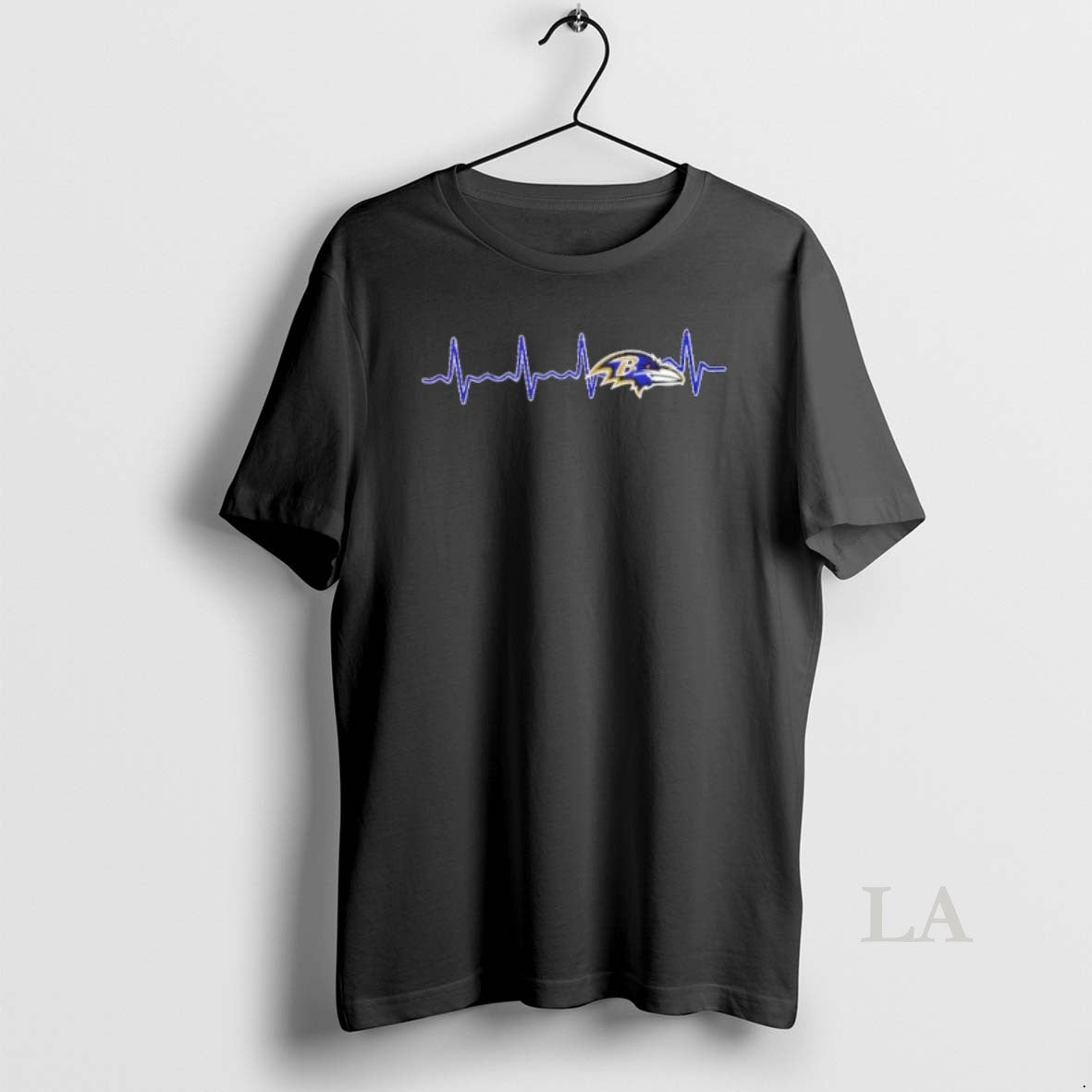 Original Heartbeat Baltimore Ravens Football Logo Graphic