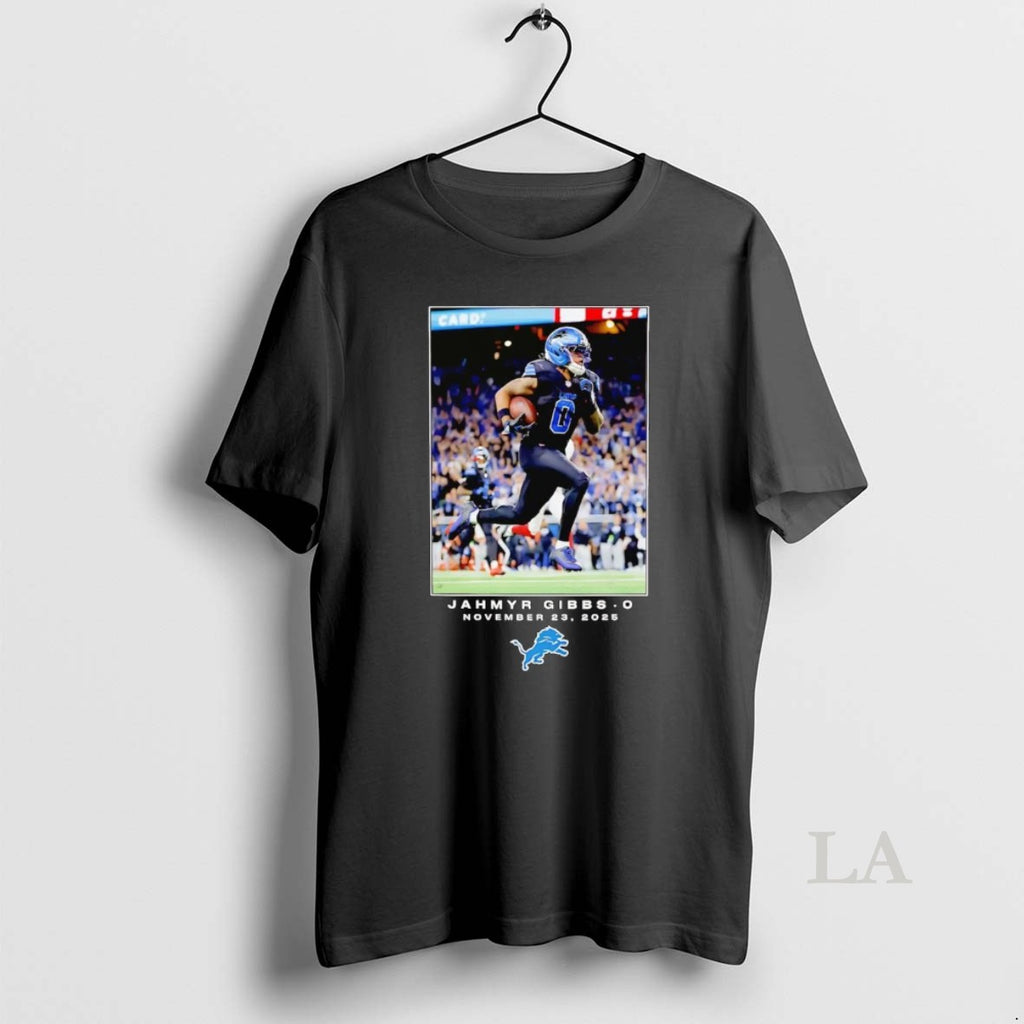 Original Jahmyr Gibbs Flash Moment Photo 2025 Detroit Lions