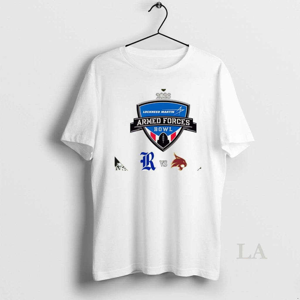 Original Lockheed Martin Armed Forces Bowl 2026 Texas State Bobcats Vs Rice Owls Logo