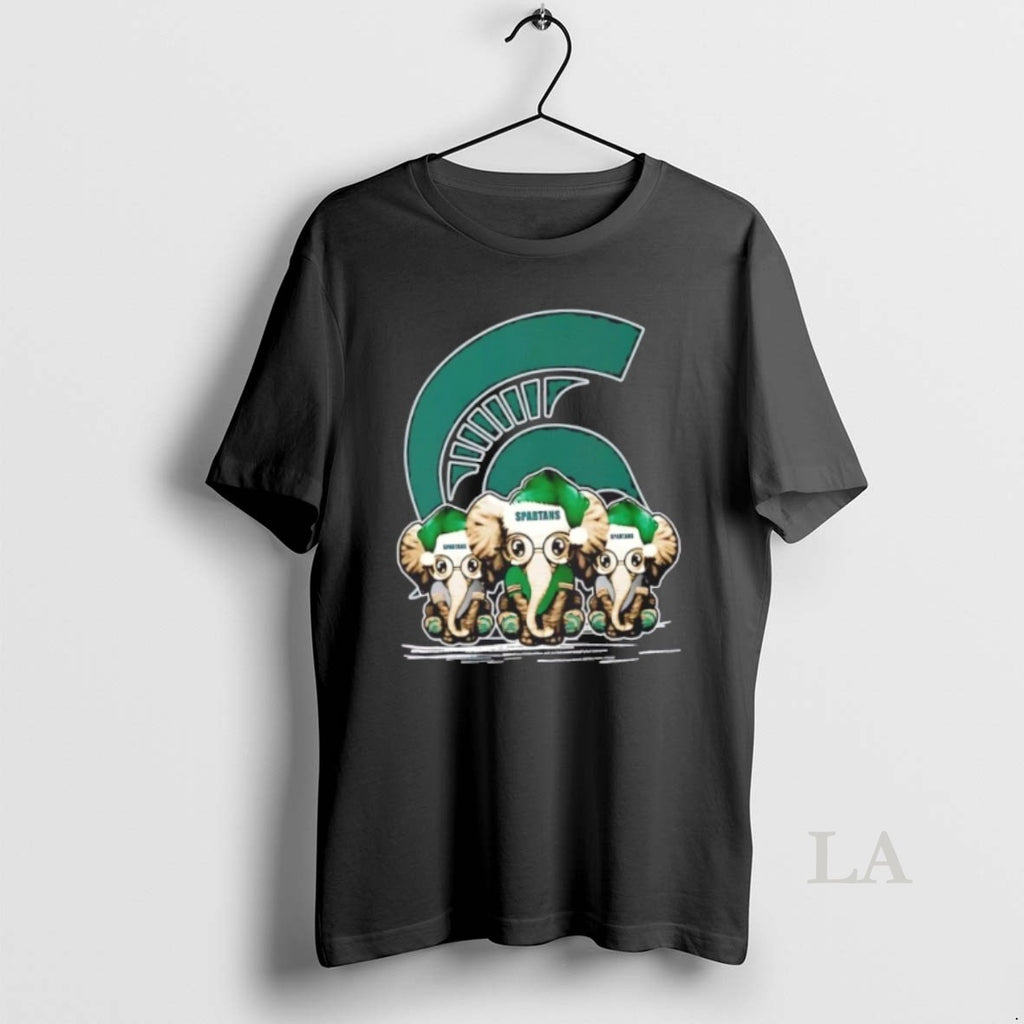 Original Michigan State Spartans X Elephants Santa Hat Merry Christmas