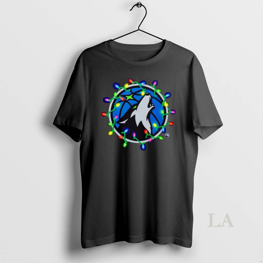 Original Minnesota Timberwolves Logo Lights Merry Christmas
