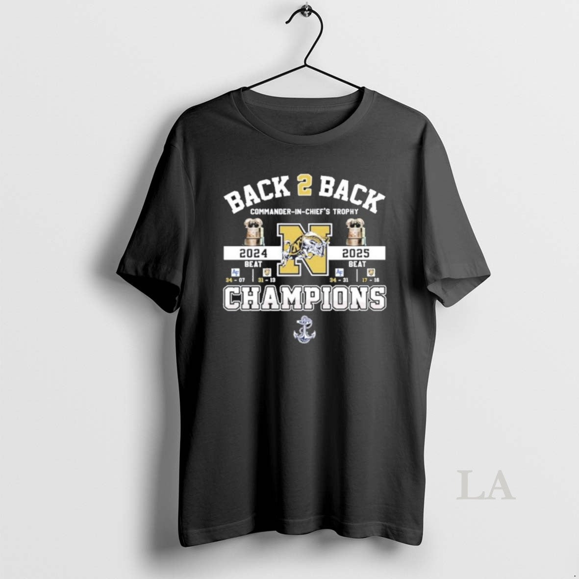 Original Navy Midshipmen Back 2 Back Commander In Chiefs Trophy Champions