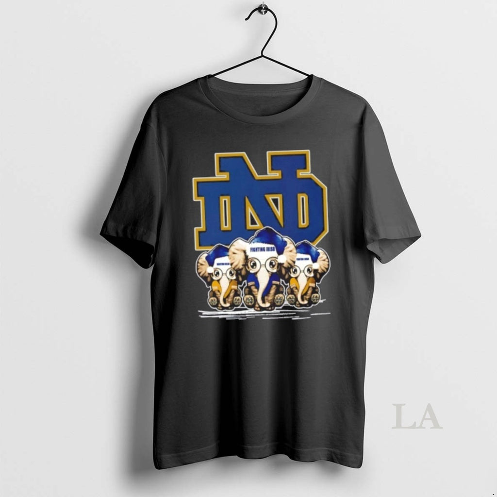 Original Notre Dame Fighting Irish X Elephants Santa Hat Merry Christmas
