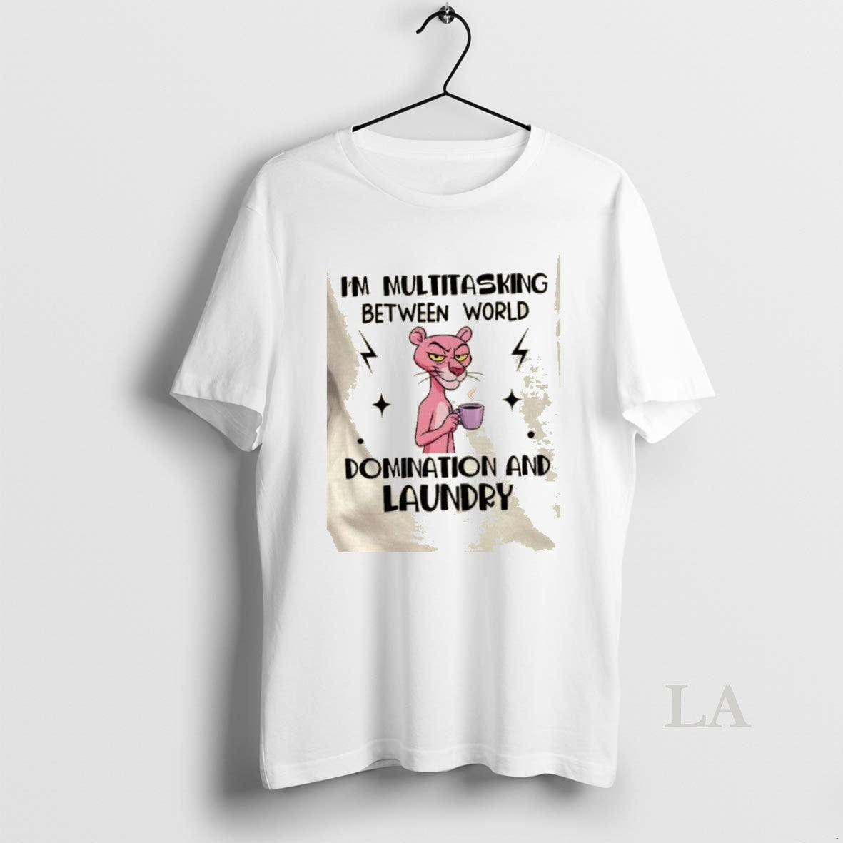 Original Pink Panther Im Multitasking Between World Domination And Laundry
