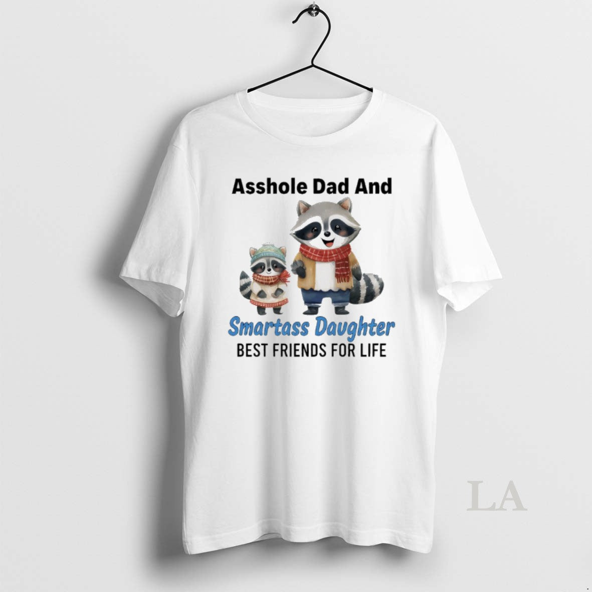 Original Raccoon Christmas Asshole Dad And Smartass Daughter Best Friends For Life