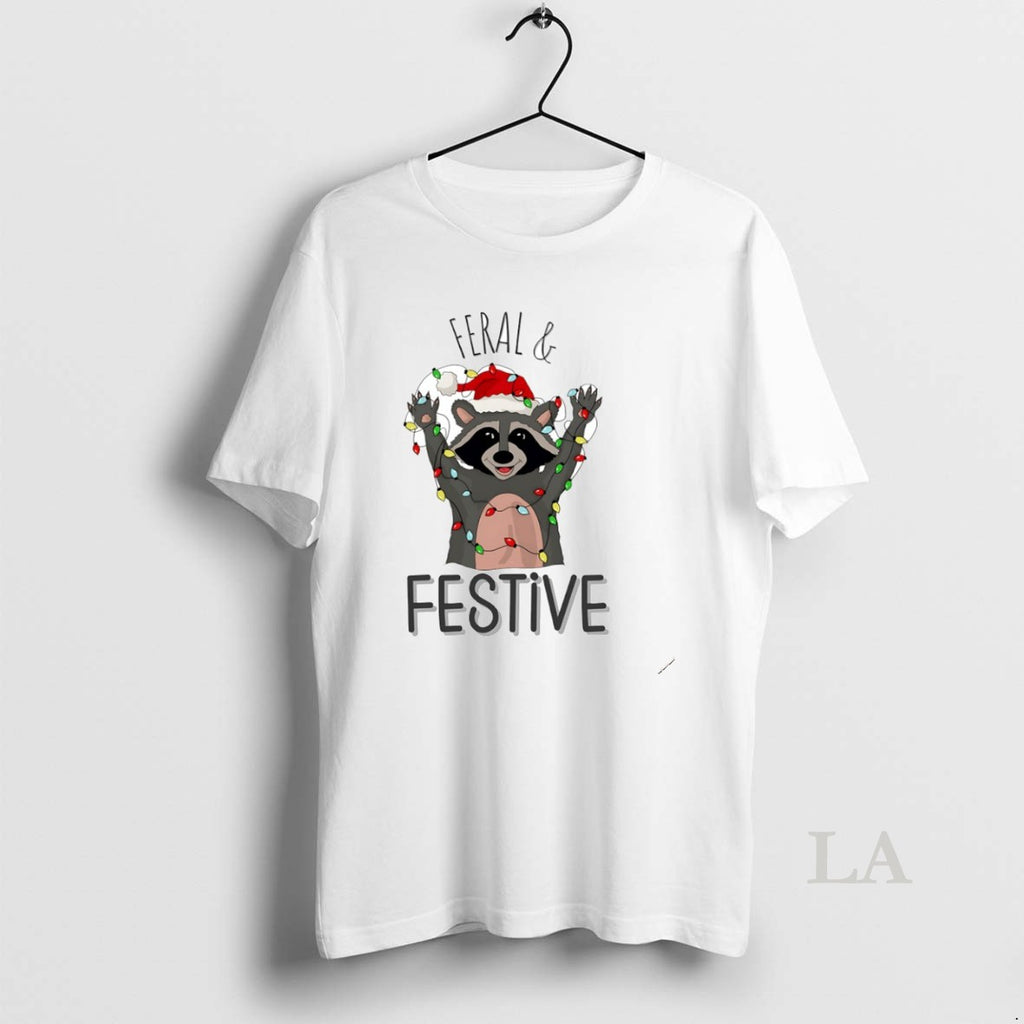 Original Raccoon Feral And Festive Christmas Lights Circle