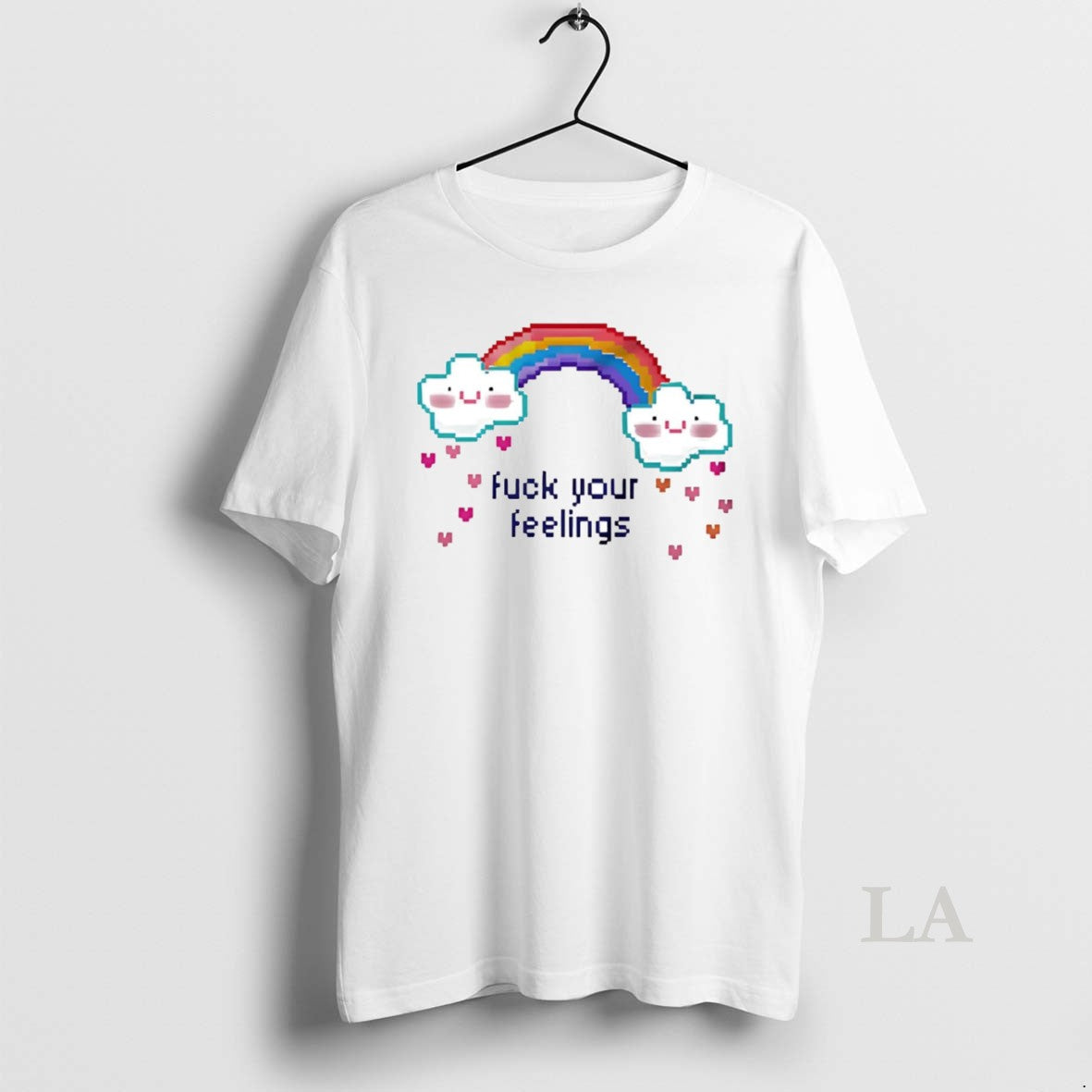 Original Rainbow Cloud Pixel Fuck Your Feelings