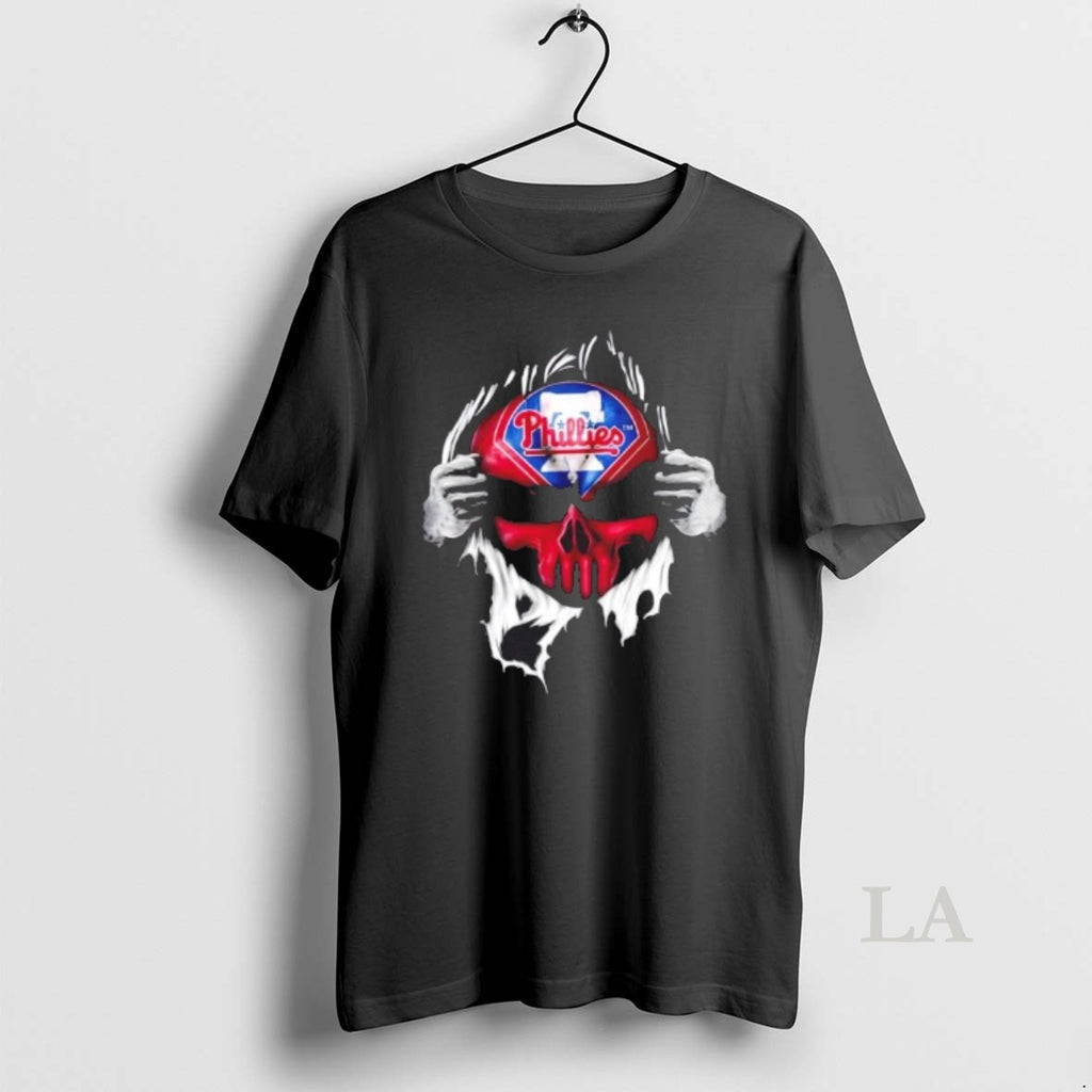 Original Ripped From The Chest Skull Deep Philadelphia Phillies Till The Grave
