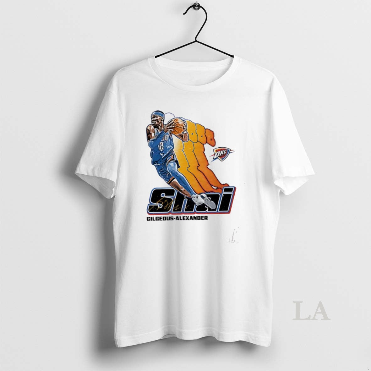 Original Shai Gilgeous Alexander Oklahoma City Thunder Signature 2 Retro Vibe Graphic