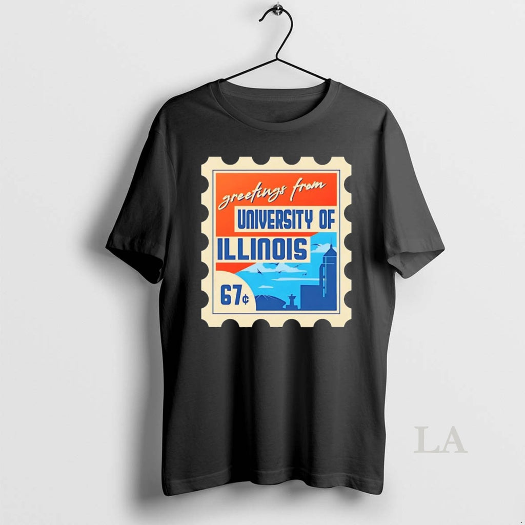 Original Stamp Greetings From University Of Illinois